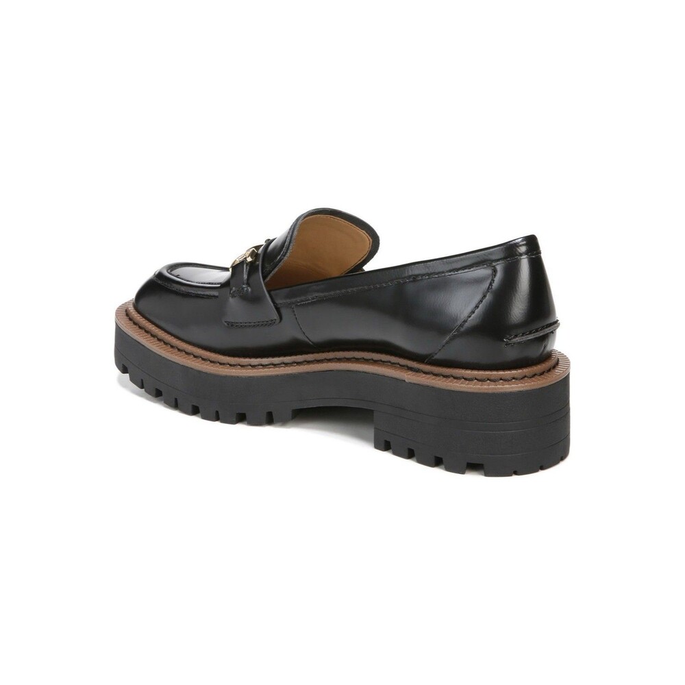 Sam Edelman Laurs Platform Loafers Black Lug Sole Horsebit Preppy Women’s Size - Picture 2 of 11